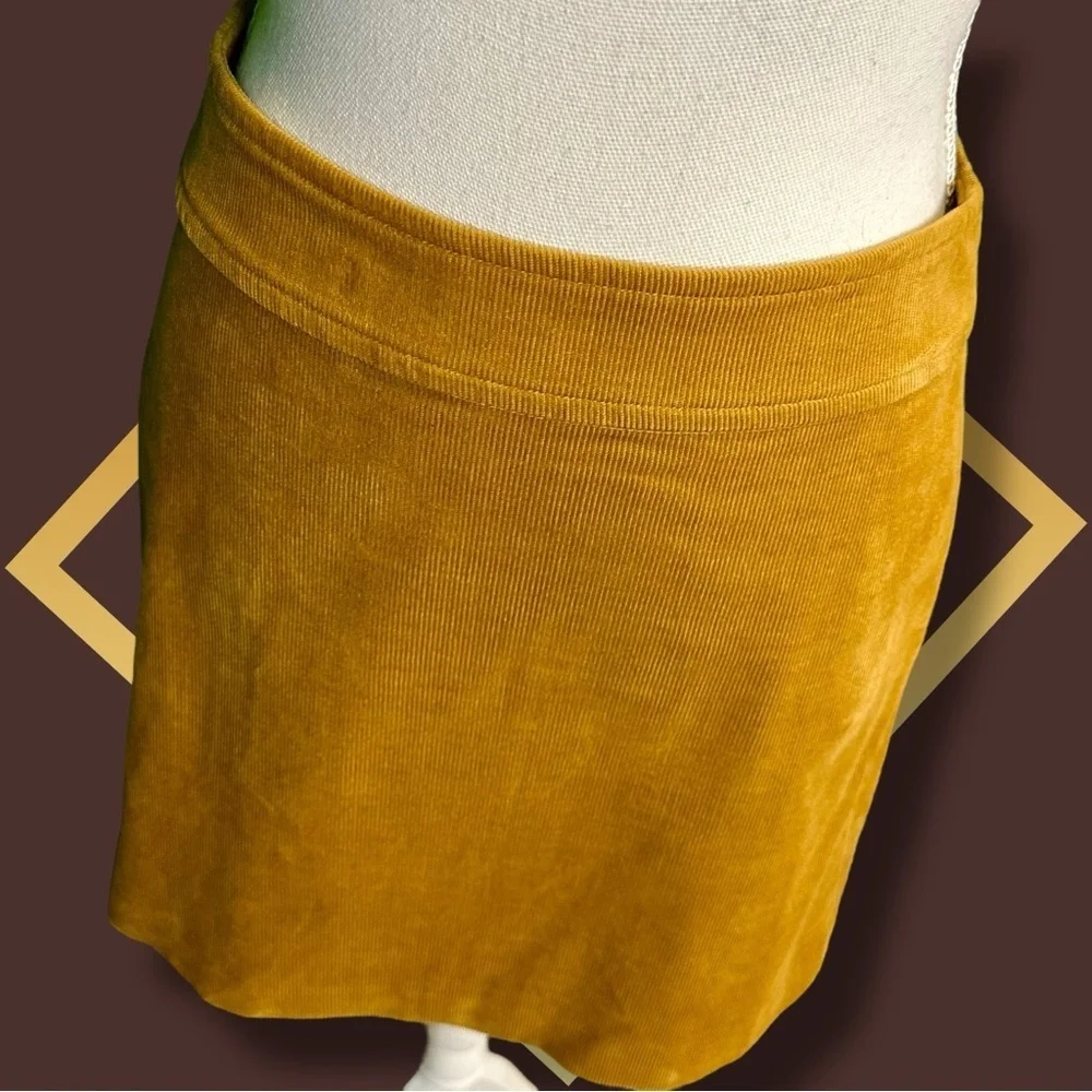 J. Crew Mercantile Corduroy A-Line Mini Skirt in “Marigold Deep Yellow” Size 2 - Picture 4 of 14